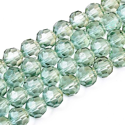 Baking Paint Transparent Glass Beads Strands DGLA-A035-T8mm-A11-1