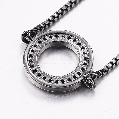 Adjustable Brass Micro Pave Cubic Zirconia Bolo Bracelets BJEW-F302-17-1
