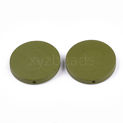 Painted Natural Wood Beads WOOD-S049-02A-05-1