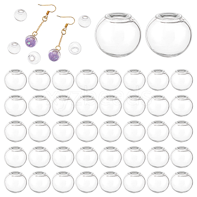 200Pcs Round Mechanized Blown Glass Globe Ball Bottles LAMP-PH0001-29-1