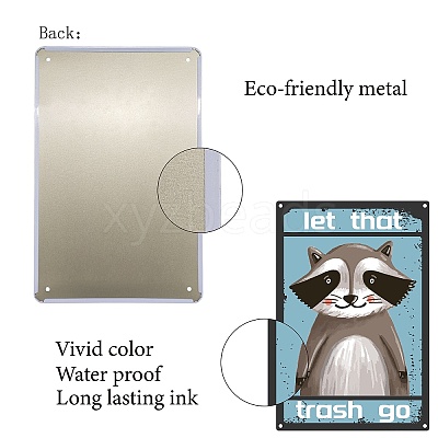 Rectangle Vintage Metal Iron Sign Poster AJEW-WH0157-162-1