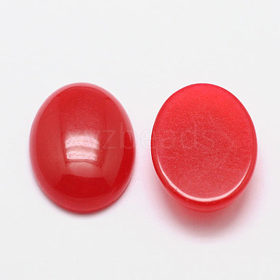 Dyed Oval Natural Jade Cabochons G-K021-14x10mm-07-1