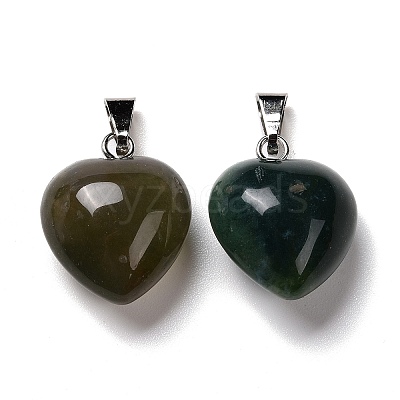 Natural Moss Agate Pendants G-I311-A08-1