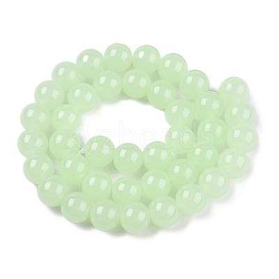 Imitation Jade Glass Beads Strands GLAA-T032-J10mm-03-1