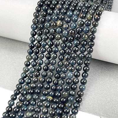 Natural Blue Tiger Eye(Dyed & Heated) Beads Strands G-M438-A04-01-1