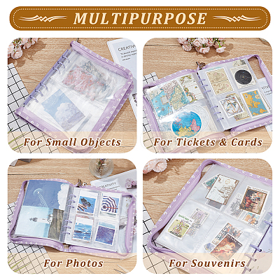 PVC Loose Leaf Jewelry Storage Bag ODIS-WH0038-90D-1