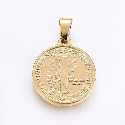 304 Stainless Steel Pendants X-STAS-H458-10G-1