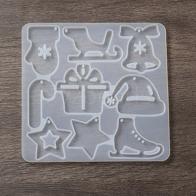 DIY Christmas Silicone Pendant Molds DIY-F140-02E-1