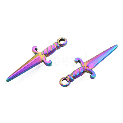 Ion Plating(IP) 201 Stainless Steel Pendants STAS-N098-246M-1