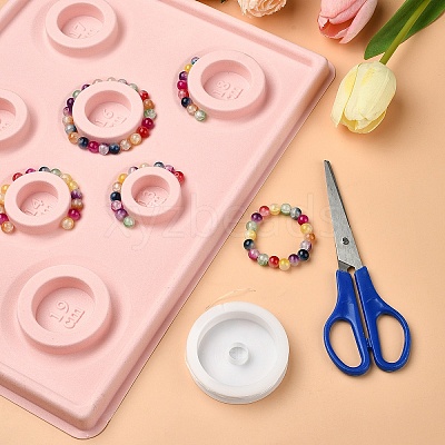 8 Sizes Flocking Plastic Rectangle Bracelet Design Board TOOL-D052-02-A-1