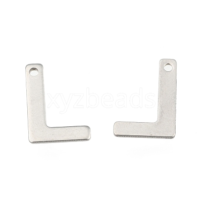 Tarnish Resistant 304 Stainless Steel Letter Charms X-STAS-O072-L-1