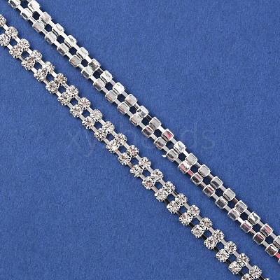 Brass Rhinestone Strass Chains CHC-WH0013-04S-1