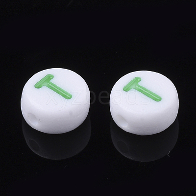 Initial Acrylic Beads OACR-E001-20T-1
