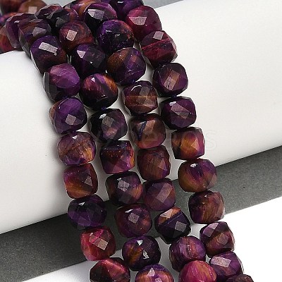 Natural Tiger Eye Dyed Beads Strands G-H028-A01-07A-1