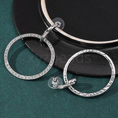 Alloy & Crystal Rhinestone Dangle Stud Earrings EJEW-G467-01P-01-1