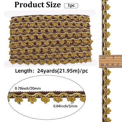 24Yards Filigree Polyester Lace Trim OCOR-GF0005-28C-1