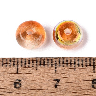 Baking Paint Electroplate Transparent Glass Beads EGLA-Q141-01B-A04-1