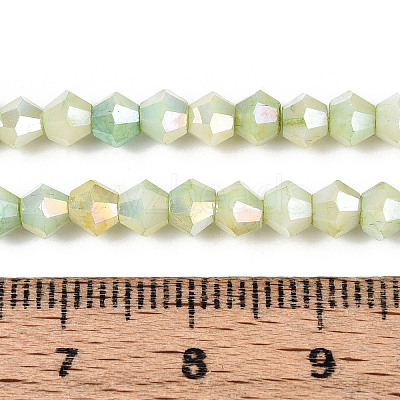 Ombre Effect Dyed Glass Beads Strands GLAA-T025-4mm-09D-1
