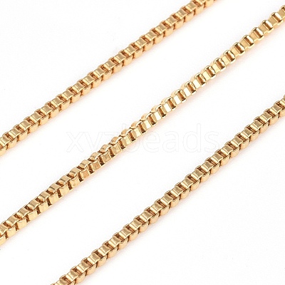 3.28 Feet 304 Stainless Steel Box Chains X-CHS-G011-10G-1