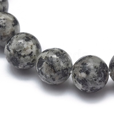 Natural Sesame Jasper/Kiwi Jasper Bead Stretch Bracelets BJEW-K212-B-033-1