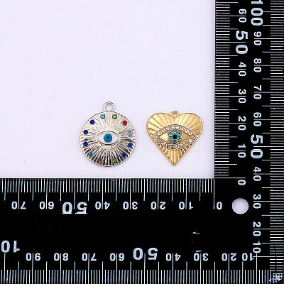 32Pcs 8 Style Rack Plating Alloy Enamel Pendants FIND-SZ0006-02-1