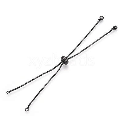 Rack Plating Adjustable Brass Slider Bracelet Making MAK-R025-02GB-1
