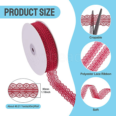 Polyester Lace Ribbon OCOR-TAC0025-008B-1