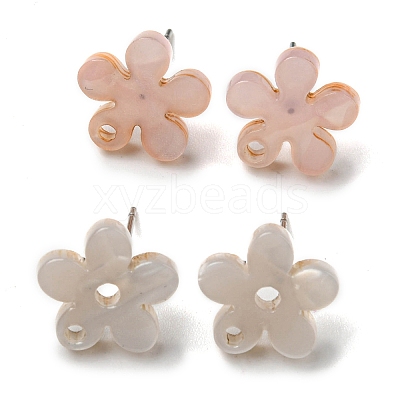 Acrylic Stud Earring Findings OACR-E021-02P-1