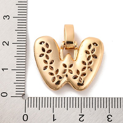 Brass Micro Pave Cubic Zirconia Pendants KK-C076-29W-G01-1