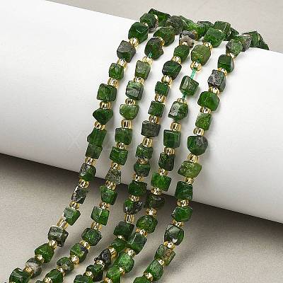 Natural Green Diopside Beads Strands G-P617-A01-01-1