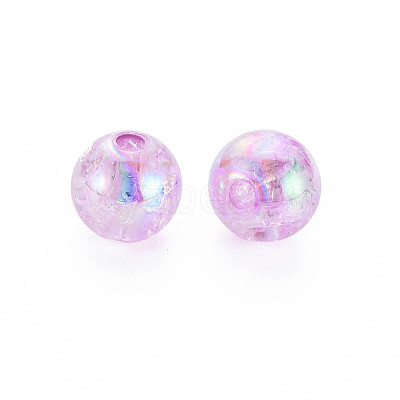Transparent Crackle Acrylic Beads MACR-S373-66-L01-1