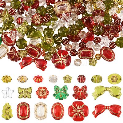 204Pcs Acrylic Beads OACR-SC0002-43-1