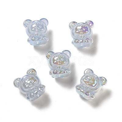 UV Plating Rainbow Iridescent Acrylic Beads X-PACR-M002-01-1