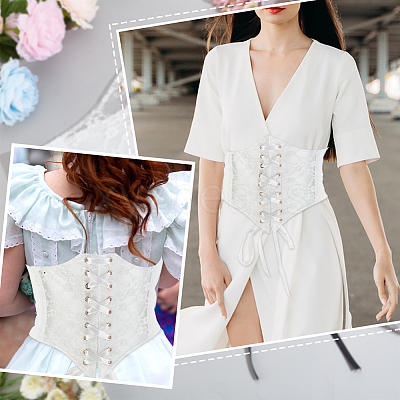 Cloth Wide Elastic Corset Belts AJEW-WH0505-62A-1