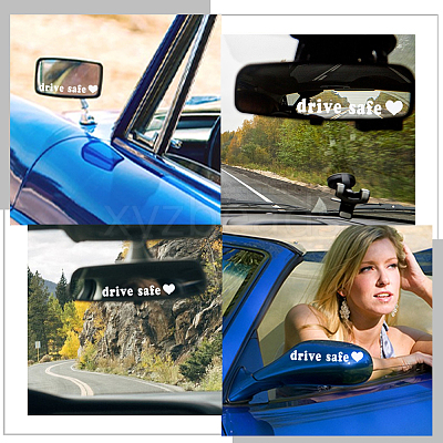 Laser PVC Drive Safe Self Adhesive Car Stickers STIC-WH0013-09A-1