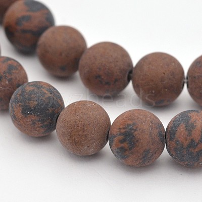 Natural Mahogany Obsidian Beads Strands G-D656-6mm-1