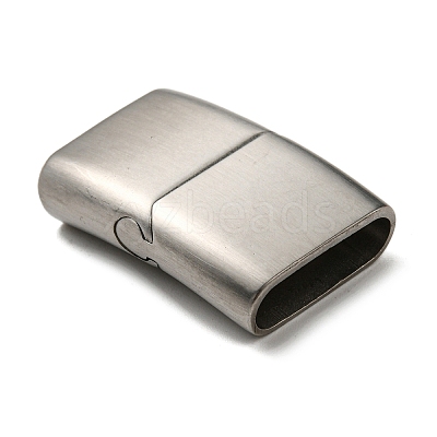 Tarnish Resistant Matte 304 Stainless Steel Magnetic Clasps STAS-K007-34-1