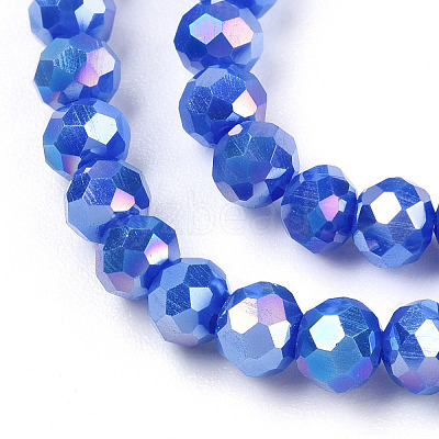 Electroplate Glass Beads Strands EGLA-A034-P2mm-B21-1