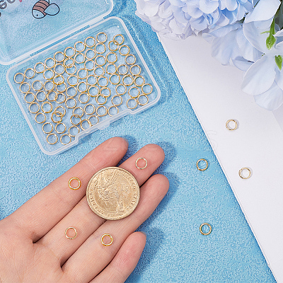 120Pcs Brass Split Rings KK-BBC0023-11A-1