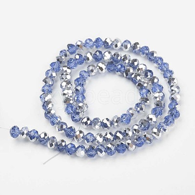 Electroplate Transparent Glass Beads Strands EGLA-A034-T2mm-M03-1
