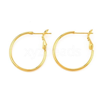 Brass Hoop Earrings KK-I665-26B-G-1