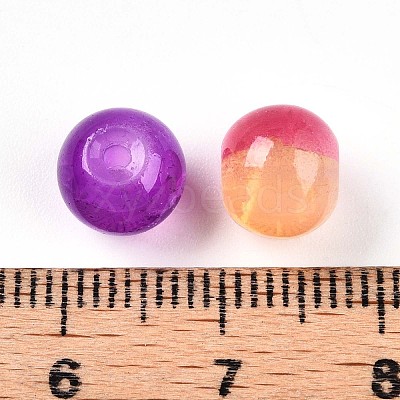 Baking Paint Imiation Jade Glass Beads X1-DGLA-S115-8mm-MY-1