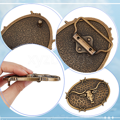 1Pc Tibetan Style Alloy Belt Buckles FIND-GF0009-31AB-1