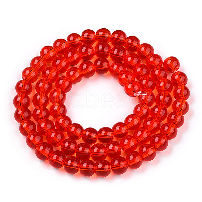 Transparent Glass Beads Strands GLAA-T032-T6mm-09-1