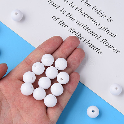 Opaque Acrylic Beads X-MACR-S370-C6mm-01-1
