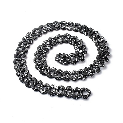 Spray Painted CCB Plastic Curb Chains & Cable Chains AJEW-JB01046-1