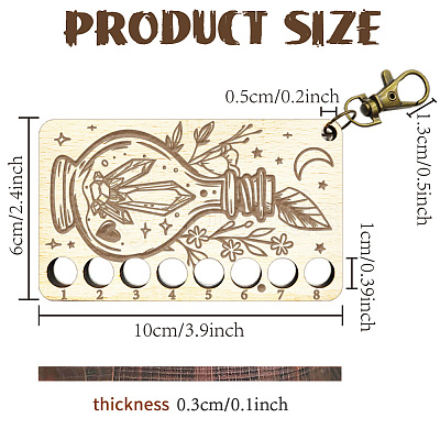  8-Position Wood Embroidery Thread Storage Trays TOOL-WH0056-024-1