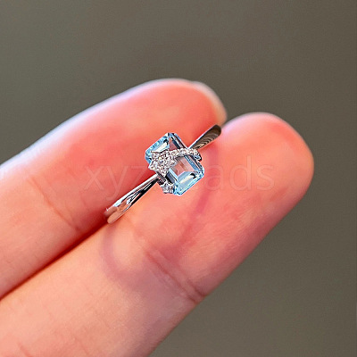 925 Sterling Silver with Cubic Zirconia Finger Rings FS-WGFD4D7-02-1
