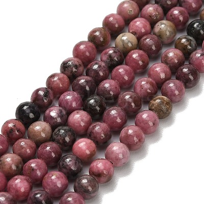 Natural Rhodonite Beads Strands G-F820-K08-6mm-1