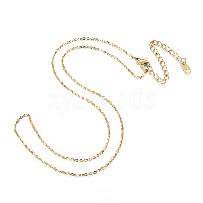 PVD Vacuum Plating 304 Stainless Steel Necklaces NJEW-E080-13G-1